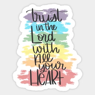 Trust in the Lord with All Your Heart Sticker